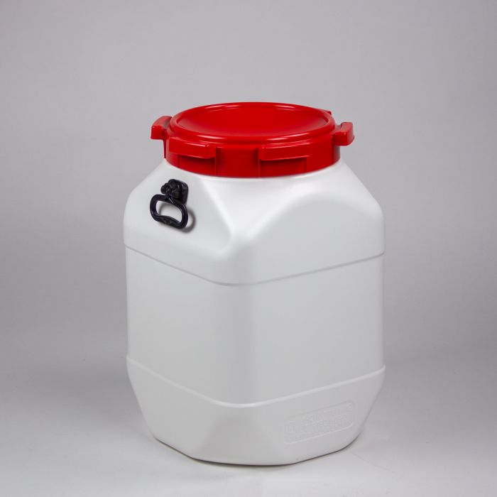 Bidão paredes retas 66 L 380x380x594 mm branco com pegas (por unidade)