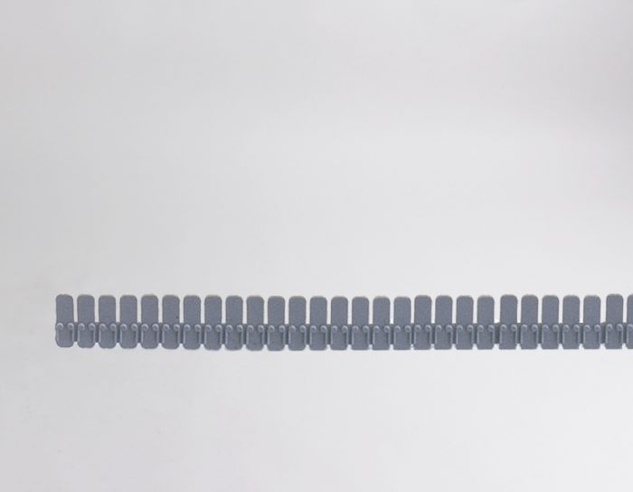 Tiras de separação interiores 45x1100 mm quebrável junção 14 mm cinza