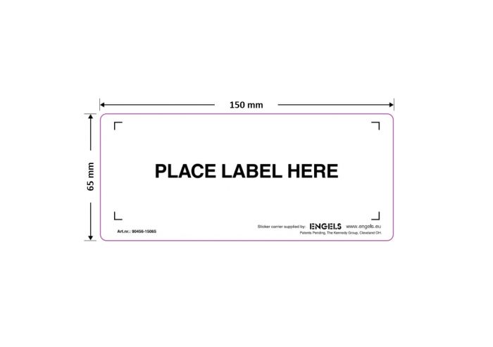 Suporte autocolante para etiqueta 150x65 mm por rolo de 100 peças
