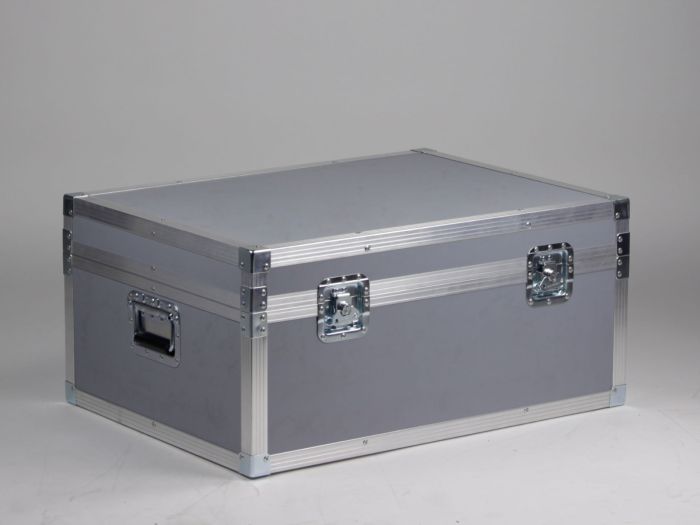 Flightcase universal, 795x485x365 mm com tampa plástica removível e fechável