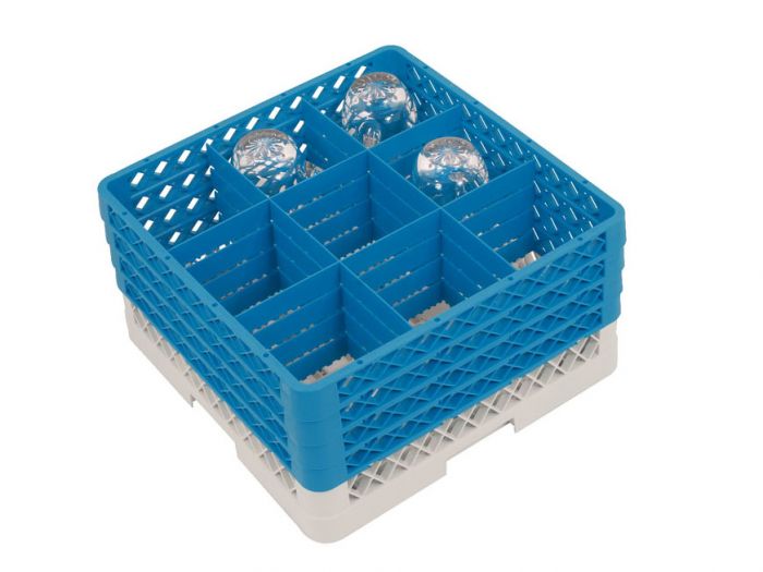 Tabuleiro com 9 compartimentos para copos até Ø 150 mm
