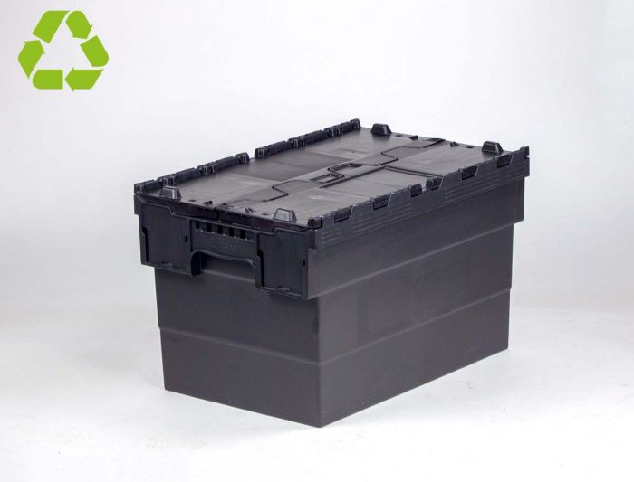 Caixa distribuição 63 L 600x400x365 mm preto c tampas preto