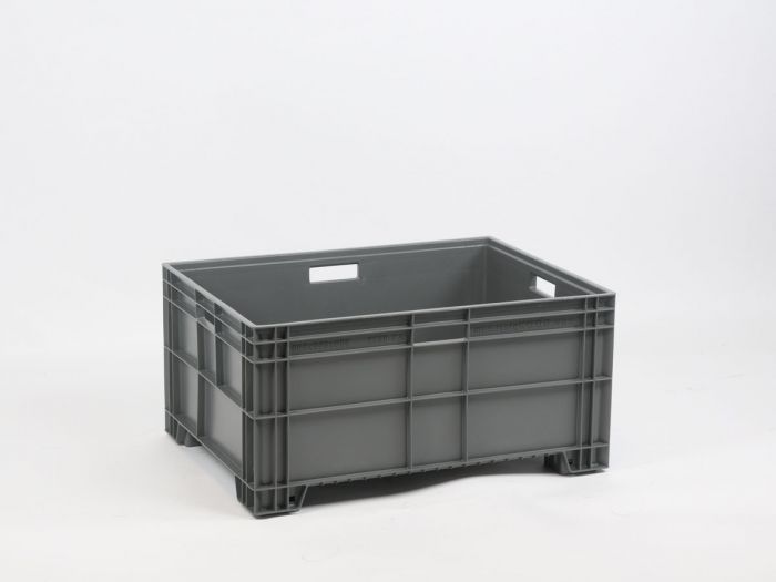 Caixa grande volume Euronorm 800x600x390 mm 140 l. cinza