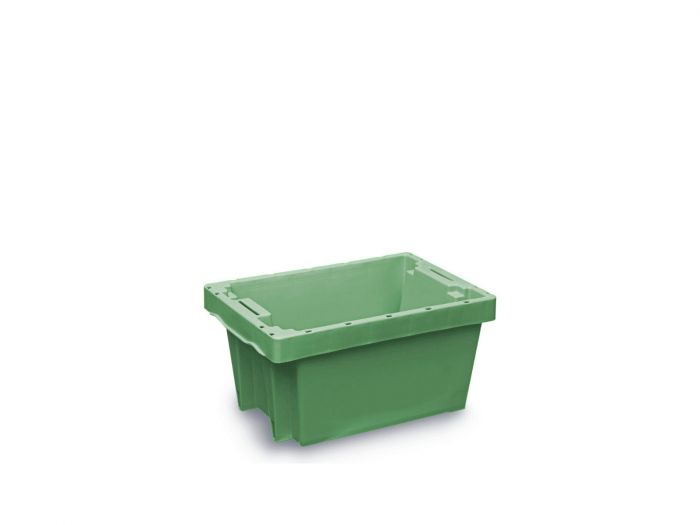 Caixa encaixável 300x200x150 mm 5 l. paredes fechadas, verde