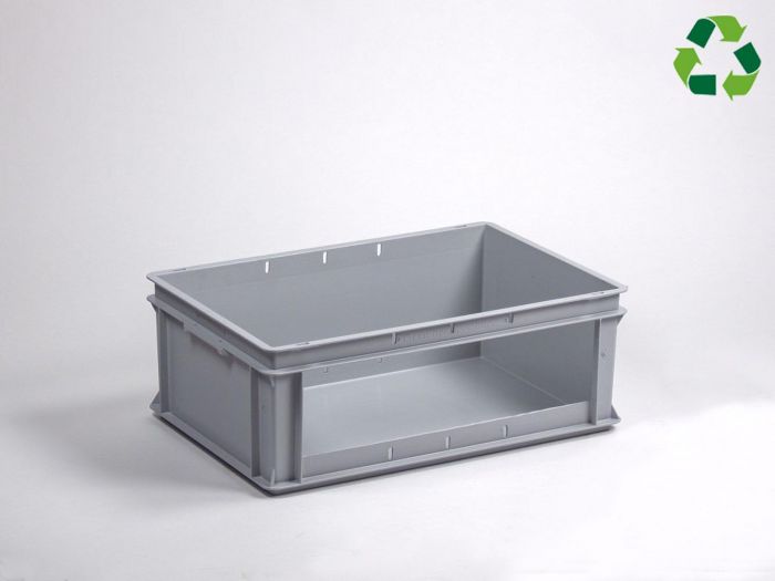 Caixa armazem empilhável, 40 L, 600x400x220 mm, aberta