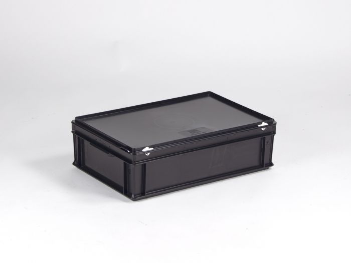 Caixa E-line 30L com tampa preto, ESD