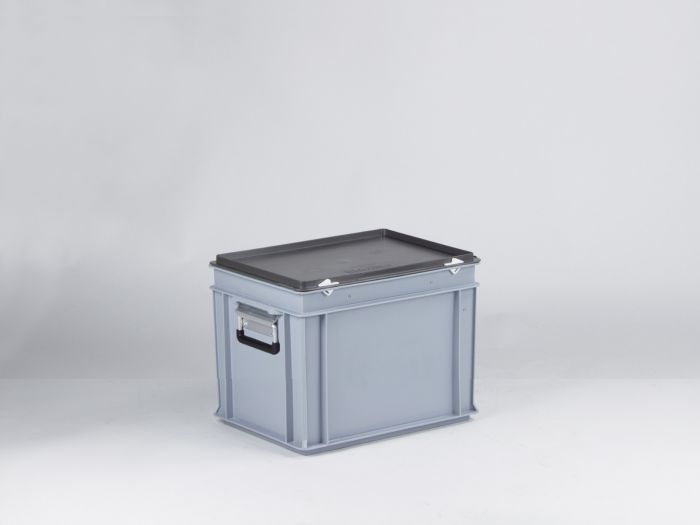 Mala E-line 25 L 400x300x285 mm c 2 pegas, cinza, euronorma (por unidade)