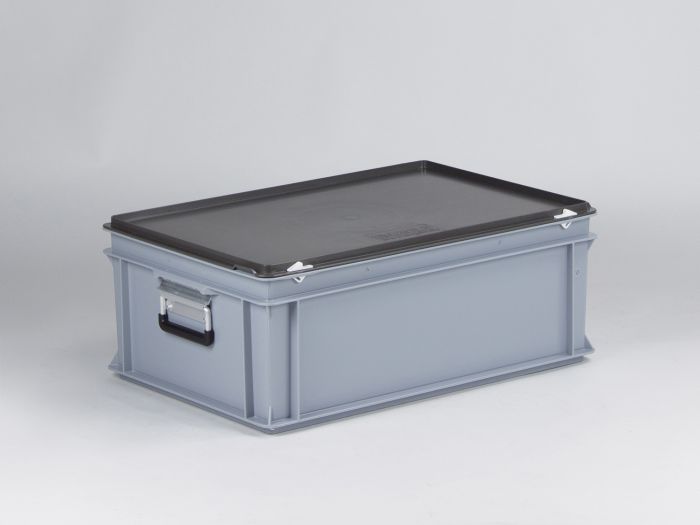 Mala E-line 40 L 600x400x235 mm c 2 pegas, cinza, euronorma