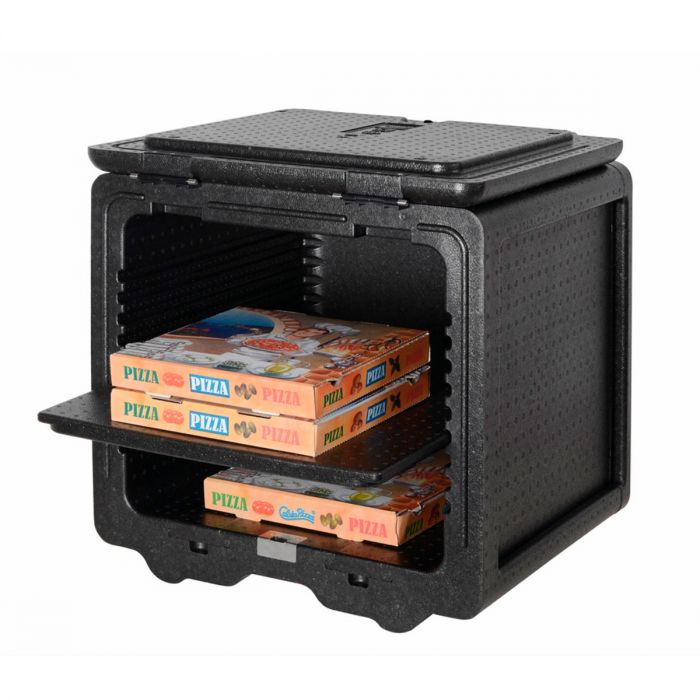 Contenedor isotérmico para carga frontal pizza, 100L
