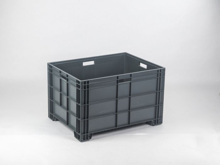 Caixa grande volume Euronorm 800x600x500 mm 186 l. com 4 pés, antracite