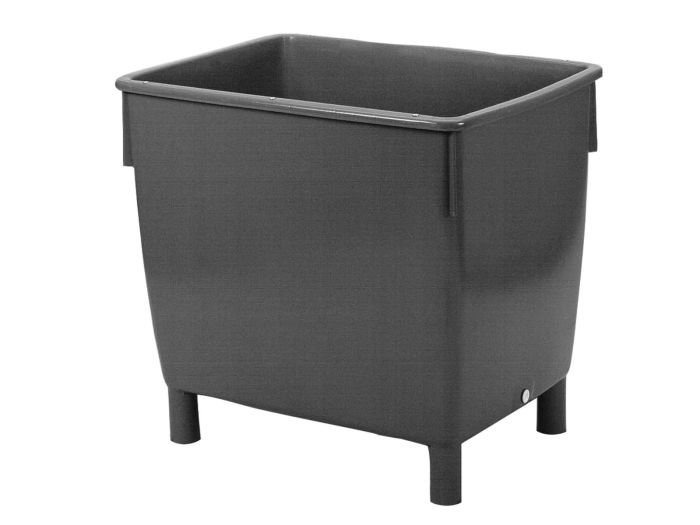Caixa de grande volume 400L 945x725x830 mm, com 4 pés, cinza escuro