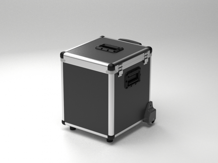 Smart case com rodas e alça extensível, 400x400x450 mm, 72 L