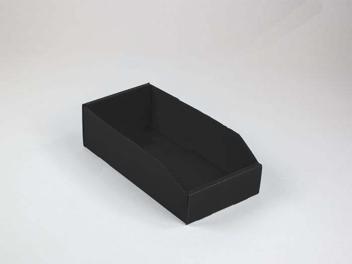 Caixa de armazém em PP plástico alveolar 380x180x105/70 mm, caixa/ 25 peças