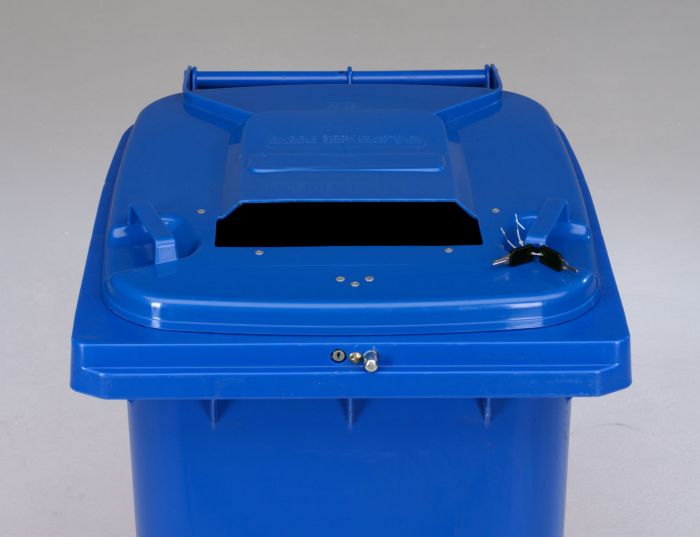 Contentor de 240L com fechadura automática e abertura para papel (por unidade)