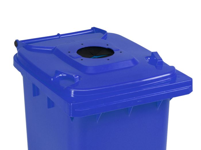 Contentor de 2 rodas de 120L com abertura para vidro/latas (por unidade)