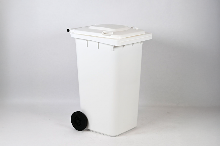 Contentor de resíduos branco de 240 litros