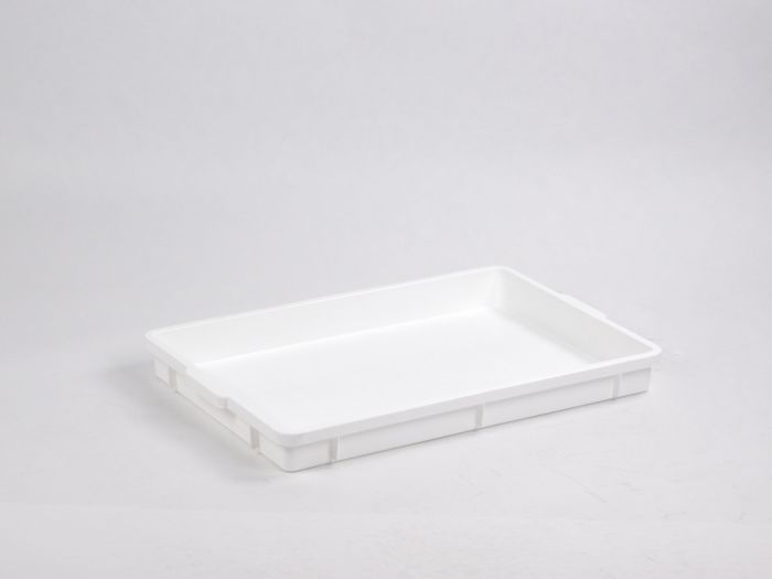 Caixa higiénica empilhável 650x427x65 mm, 14L, branco