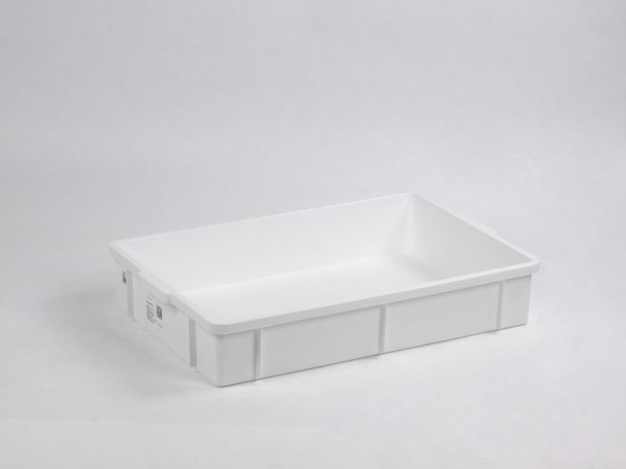 Caixa higiénica empilhável 650x427x115 mm 26L, branco