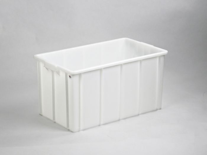 Caixa higiénica empilhável 740x440x400 mm 100L, branco