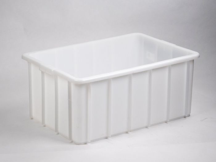 Caixa higiénica empilhável 830x570x355 mm 130L, branco