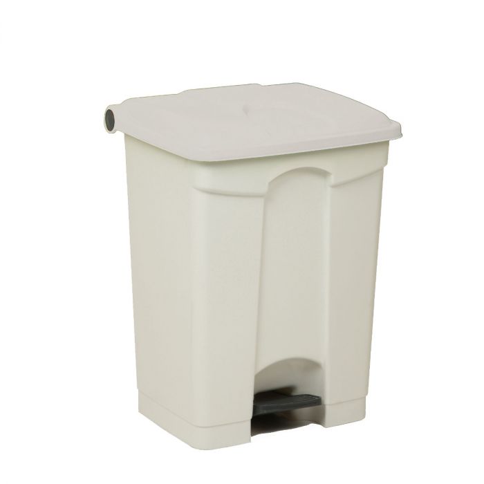 Contentor do lixo com pedal 70L, 500x410x670 mm, branco/branco