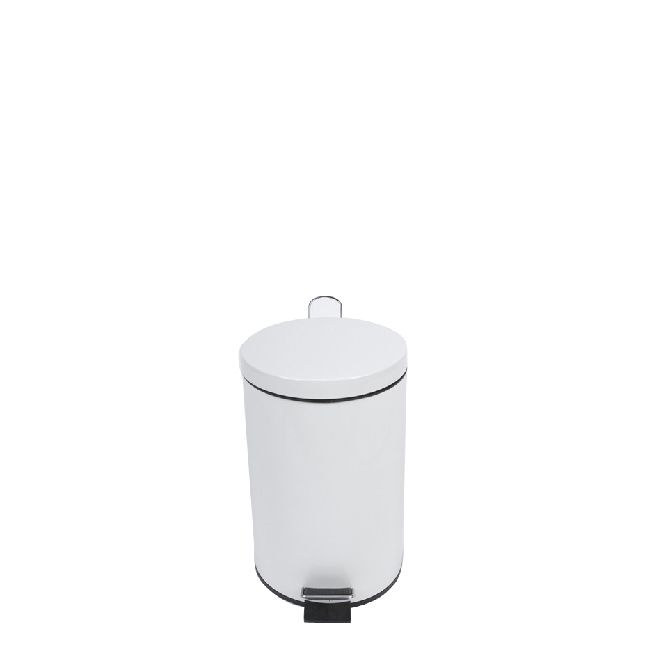 Balde em inox com pedal 3 L ø167x270 mm branco (por unidade)