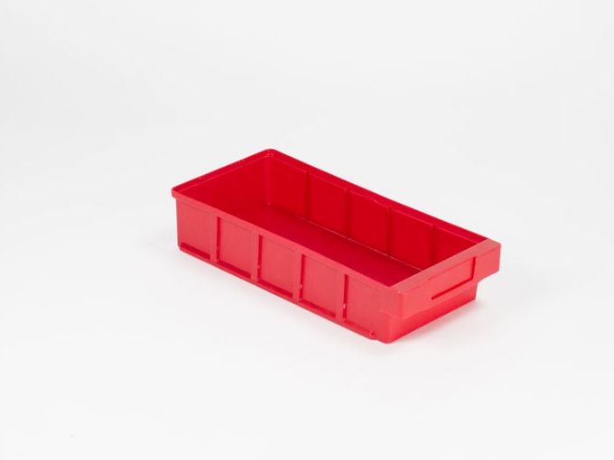 Caixa armazém 400x186x83 mm, máx. 4 separadores, empilhável, vermelho (por unidade)