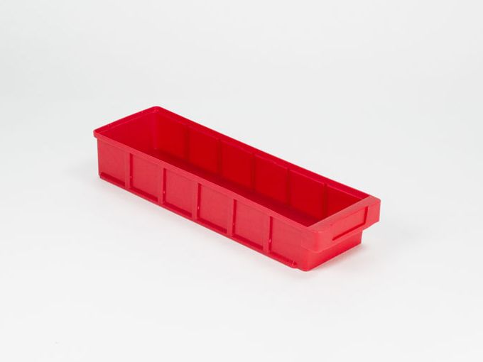 Caixa armazém 500x152x83 mm, máx. 5 separadores, empilhável, vermelho