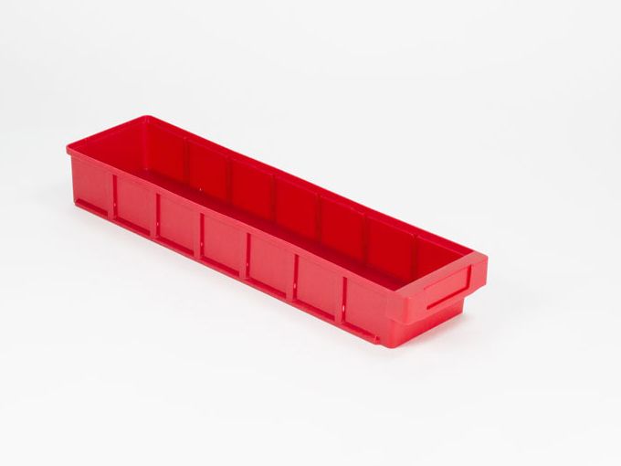 Caixa armazém 600x152x83 mm, máx. 6 separadores, empilhável, vermelho